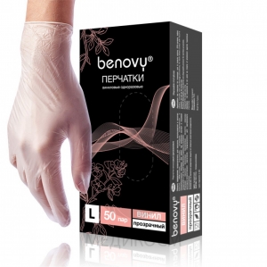 L ВИНИЛ BENOVY, прозрачный 50 пар
