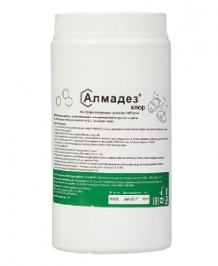 Алмадез Хлор, хлорсодержащие таблетки, в банке 300 шт (1 кг)