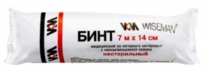 Бинт 7м*14см медицинский из нетканого материала с неосыпающимися краями НЕСТЕРИЛЬНЫЙ, НЬЮФАРМ