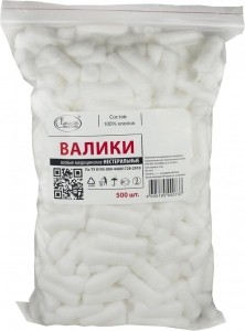Валики ватные медицинские, нестерильные, 500шт